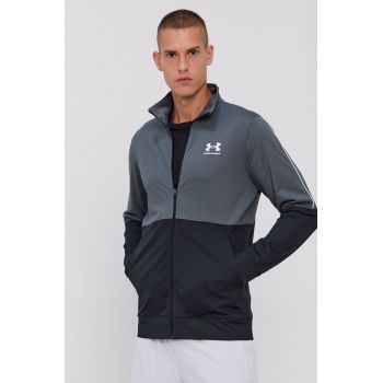 Under Armour hanorac de antrenament Pique 1366202 barbati, culoarea gri, neted