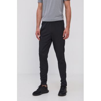 Under Armour pantaloni de trening Pique culoarea negru, neted