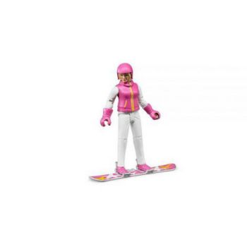 BRUDER - FIGURINA FEMEIE CU SNOWBOARD