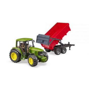 BRUDER - TRACTOR JOHN DEERE 6920 CU REMORCA BASCULABILA