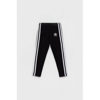 Adidas Originals Leggins copii H25256 culoarea negru, cu imprimeu de firma originali