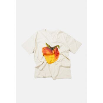 Tricou de bumbac organic cu imprimeu cu fructe