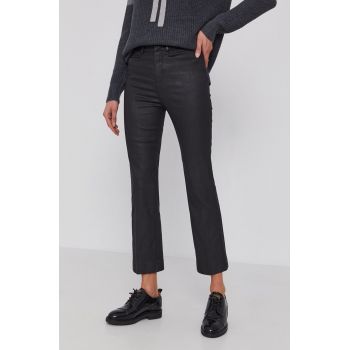 Drykorn Pantaloni Basket femei, culoarea negru, lat, medium waist