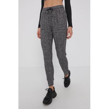 Roxy Pantaloni femei, culoarea gri,