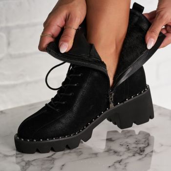 Ghete Dama Imblanite Negre din Piele Ecologica Intoarsa Gail X6841 Ghete Dama Imblanite Negre din Piele Ecologica Intoarsa Gail X6841