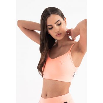 Bustiera cu barete multiple si logo pentru fitness Bustiera cu barete multiple si logo pentru fitness