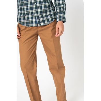 Pantaloni chino drepti cu buzunare oblice