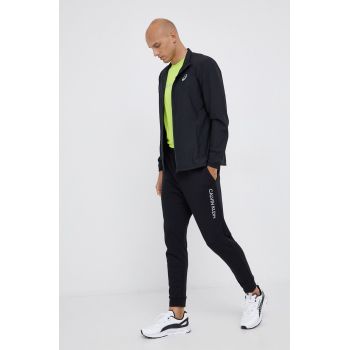 Asics jachetă de alergare culoarea negru, de tranzitie de firma originala
