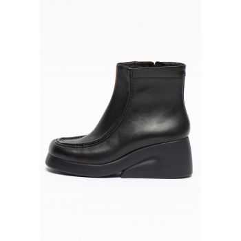Ghete wedge de piele Kaah