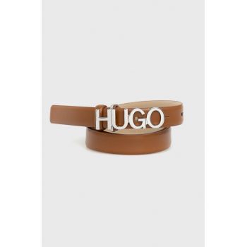 Hugo Curea de piele femei, culoarea maro de firma originala