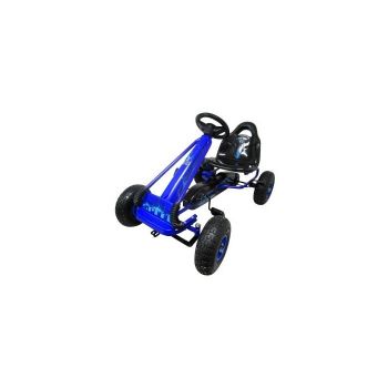 Kart cu pedale Gokart 3-6 ani roti pneumatice din cauciuc frana de mana G3 R-Sport albastru Kart cu pedale Gokart 3-6 ani roti pneumatice din cauciuc frana de mana G3 R-Sport albastru