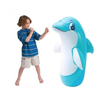 Delfin gonflabil 3D pentru copii Intex jucarie hopa-mitica baza cu apa 94 cm de firma originala