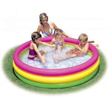 Piscina gonflabila copii Intex Rainbow design 290 litri 147 x 33 cm