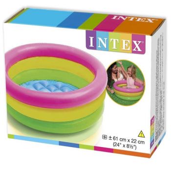 Piscina gonflabila copii Intex Sunset glow baby pool 50 litri 61 x 22 cm ieftina