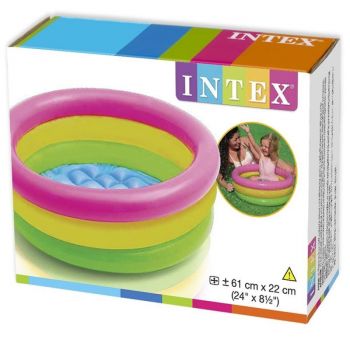 Piscina gonflabila copii Intex Sunset glow baby pool 50 litri 61 x 22 cm