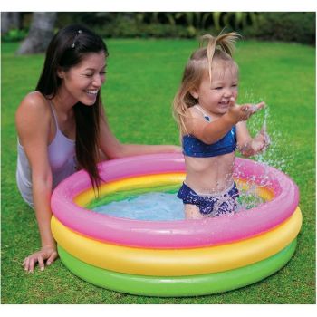 Piscina gonflabila copii Intex Sunset glow baby pool 73 litri 86 x 25 cm de firma originala