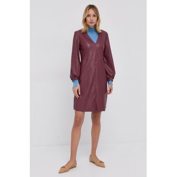 MAX&Co. Rochie culoarea bordo, mini, evazata