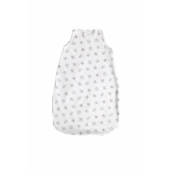 Sac de dormit de primavaravara 85 cm bumbac ranforce White Abstract Leaves