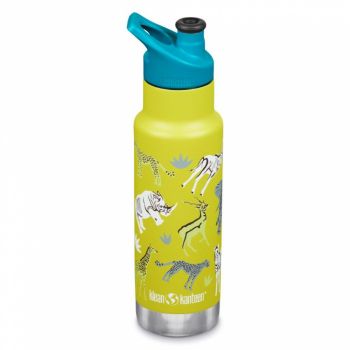 Termos din otel inoxidabil 355 ml cu capac sport Klean Kanteen Kid Classic Narrow Safari de firma original