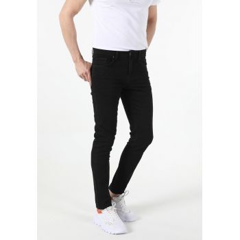 Blugi slim fit cu talie joasa