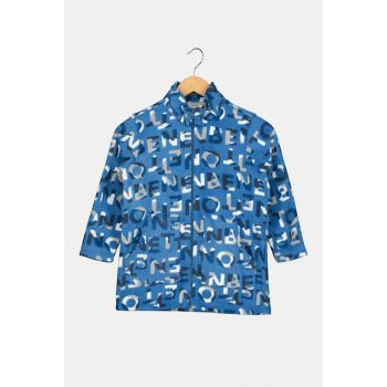 Bluza de pijama din fleece cu model logo