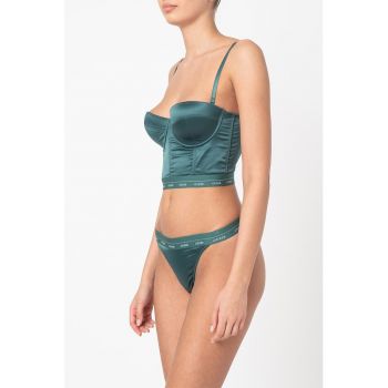 Sutien balconette cu aspect satinat Longline