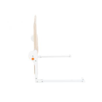 Bariera de protectie pentru pat copii KikkaBoo I am Safe Beige 102 cm,rabatabila pentru a permite urcarea sau coborarea copilului,compatibila cu saltele cu grosime 12-20 cm
