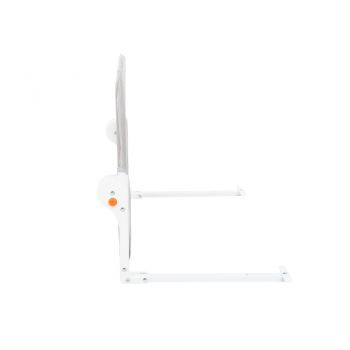 Bariera de protectie pentru pat copii KikkaBoo I am Safe Grey 102 cm,rabatabila pentru a permite urcarea sau coborarea copilului,compatibila cu saltele cu grosime 12-20 cm