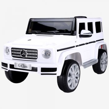 Masinuta electrica pentru copii Mercedes G500 alb ieftina