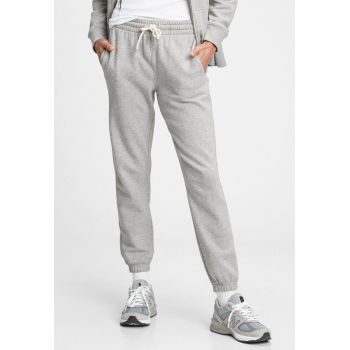 Pantaloni sport din amestec de bumbac cu snur