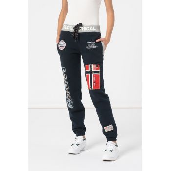 Pantaloni sport cu imprimeu logo Myer