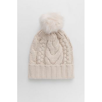 GAP Căciulă copii culoarea galben, din tricot gros GAP Căciulă copii culoarea galben, din tricot gros