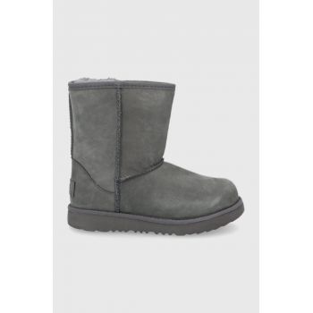 UGG ghete de zapada din piele pentru copii culoarea gri