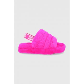 UGG Papuci de lână pentru copii culoarea roz