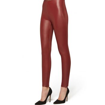 Wolford Colanți Jo femei, culoarea bordo, material neted