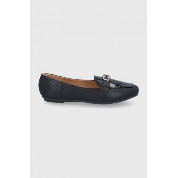 Answear Lab Mocasini femei, culoarea negru, cu toc plat ieftini