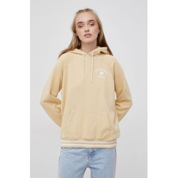 Brixton Hanorac de bumbac femei, culoarea bej, material neted