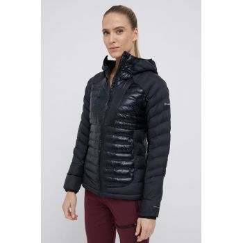 Columbia geacă W Labyrinth Loop Hooded Jacket femei, culoarea negru 1955323