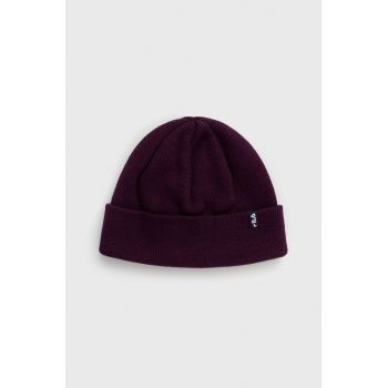 Fila Căciulă culoarea violet, din tesatura neteda