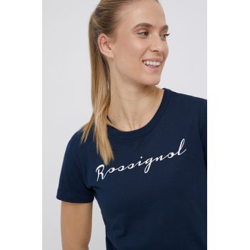 Rossignol Tricou din bumbac culoarea albastru marin ieftin