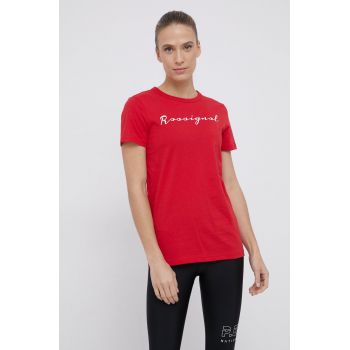 Rossignol Tricou din bumbac culoarea rosu de firma original