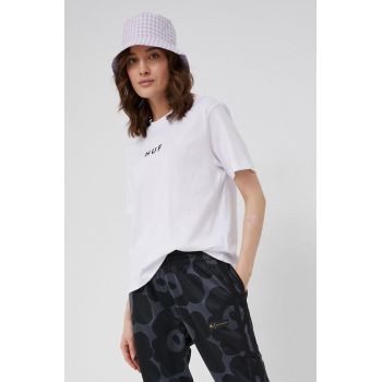 HUF Tricou din bumbac culoarea alb