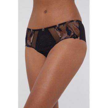 Chantelle Chiloți culoarea negru, transparent