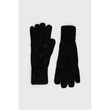 Desigual Mănuși femei, culoarea negru