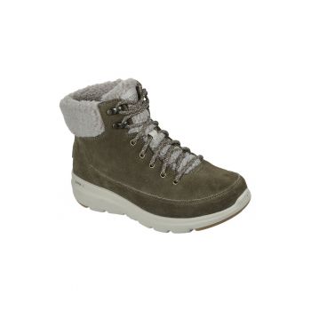 Ghete de piele intoarsa cu garnitura de blana shearling sintetica Glacial Ultra ieftine