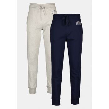 Set de pantaloni sport cu snur de ajustare si detaliu logo