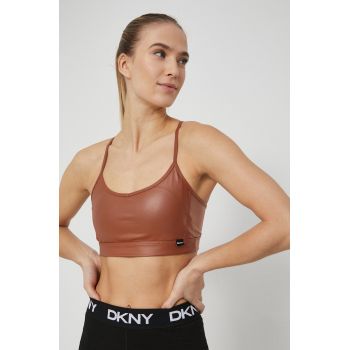 Dkny Sutien sport culoarea maro, material neted ieftin