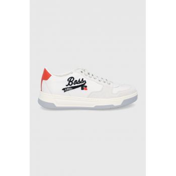 Boss Ghete de piele x Russell Athletic culoarea alb