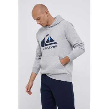 Quiksilver Bluză bărbați, culoarea gri, cu imprimeu