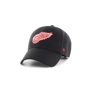 47brand șapcă NHL Detroit Red Wings culoarea negru, cu imprimeu ieftina